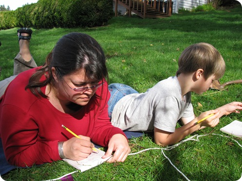 Homeschool Mom, Son, Handbook of Nature Study, Square