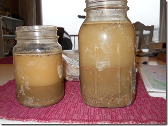 Soil an hour after extraction