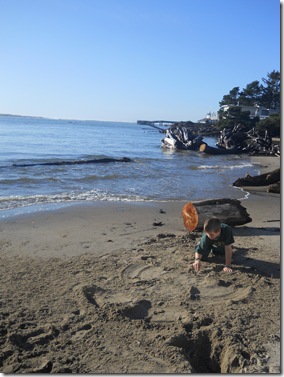 Jon making Sand Angels